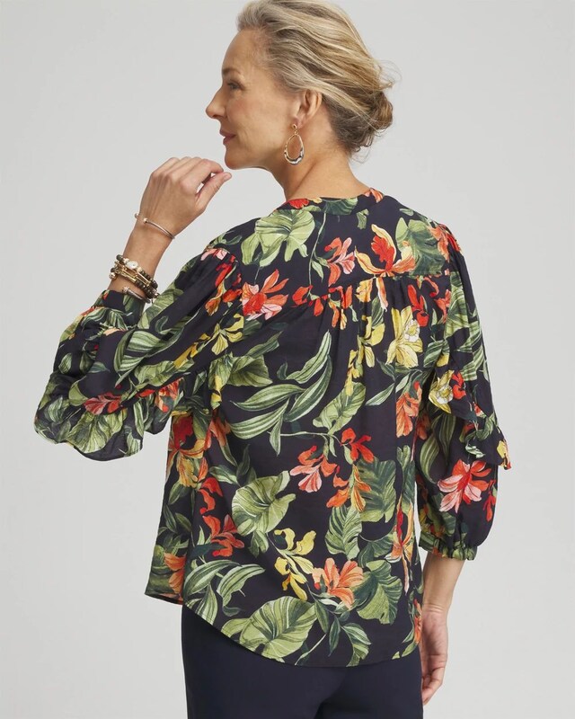 Orchid Ruffle Sleeve Blouse - image 3